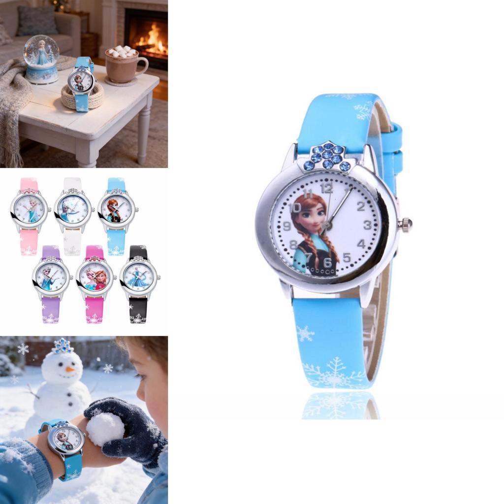 Frozen Childrens Waterproof Quartz Watch With Cartoon Dial For School Kids