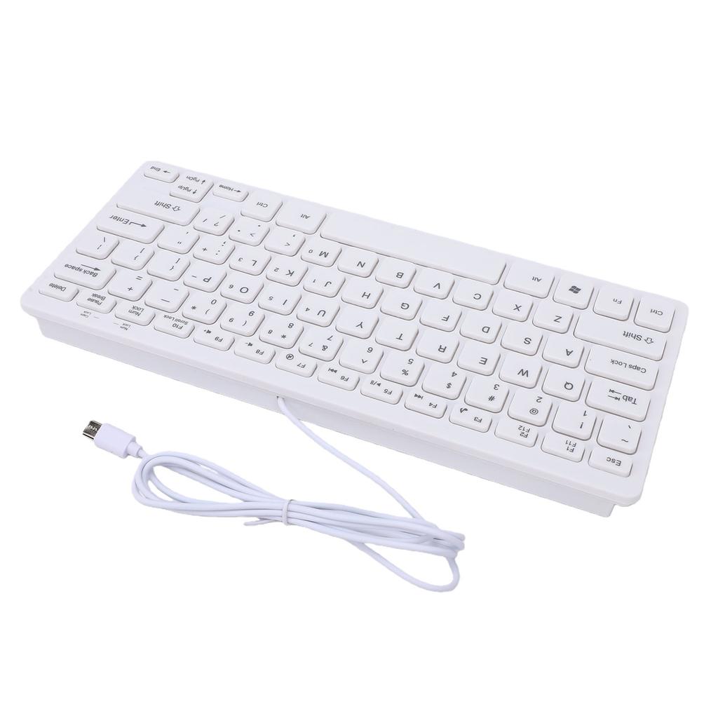 Type C Wired Keyboard Quiet Lightweight Silent Chocolate Key Small Wired Keyboard for Computer PC Laptop