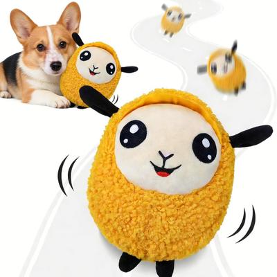 Moving Ball Dog Toy Interactive Squeaky Jumping Ball Rechargeable Plush Chew Toy Keeps Pets Busy And Entertained for Small Medium Large Dogs