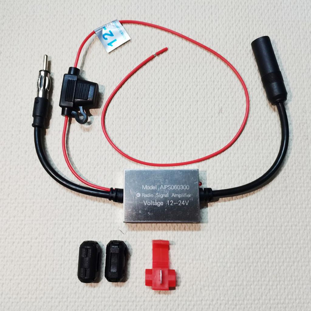 Car Stereo FM Radio Signal Antenna Aerial Signal Amp Signal Amplifier Universal Auto Boat Vehicle Antenna Signal Booster
