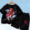 Red Spider Printed Children Print T-shirt Summer Clothes 3-12Yrs Boys Girls Short-sleeved Top+Shorts Casual Sports Set Clothing