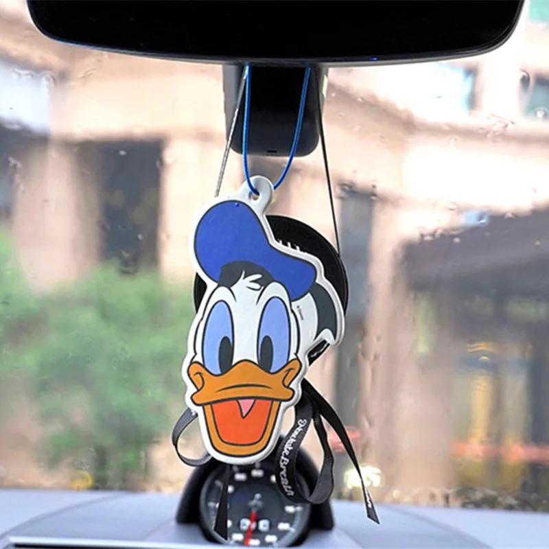 MINISO Anime Mickey Mouse Aromatherapy Tablets Minnie Car Aromatherapy Water Remove Odor Purify Air Cartoon Pendant Kids Toy