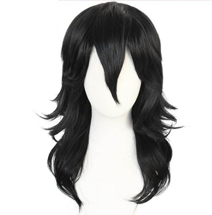 

Аниме My Boku no Hero Academia Shouta Aizawa длинный волнистый черный термостойкий костюм для косплея парик One Size чёрный