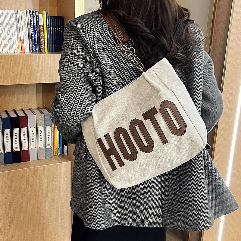 Large capacity women's bag new shoulder bag fashion trend handbag canvas bag