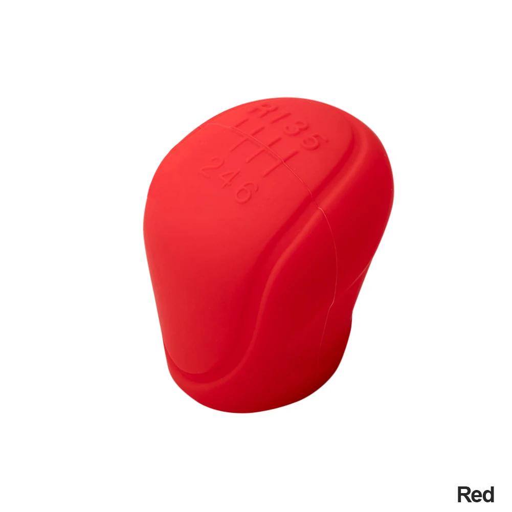 Car Silicone Gear Shift Knob Cover Gear Shift Non-Slip Grip Handle Protective Covers Manual 6 Speed Car Interior Accessories