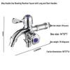 Dual-Outlet 4-Point Washing Machine Faucet with Household Switch