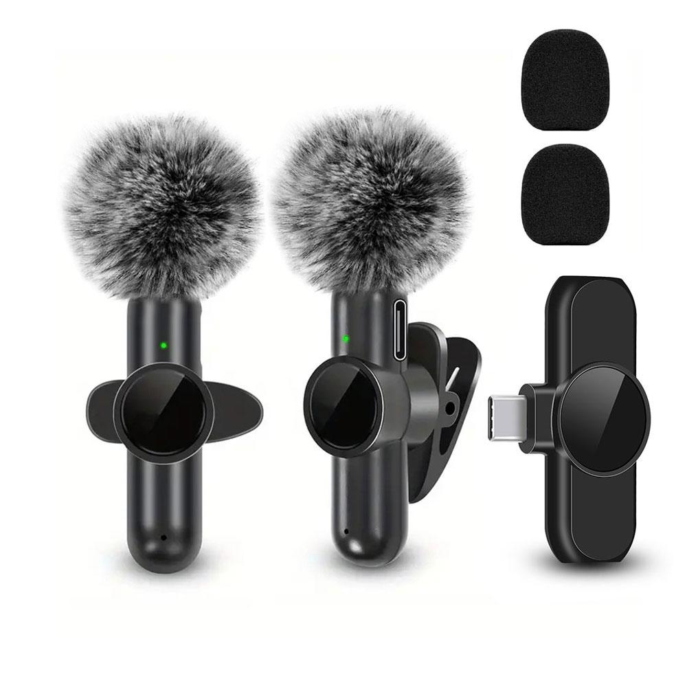 K61 Wireless Lavalier Microphone, Mini Microphone, Suitable for Mobile Live Streaming, Video Recording and Recording