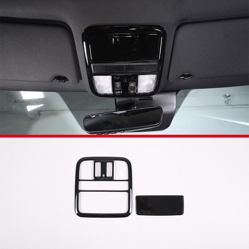 ABS Black For Honda Pilot 2015-2025 Gear Shift Console Cover Panel Glass Lift Button Decorative Frame Sticker Car Accessories