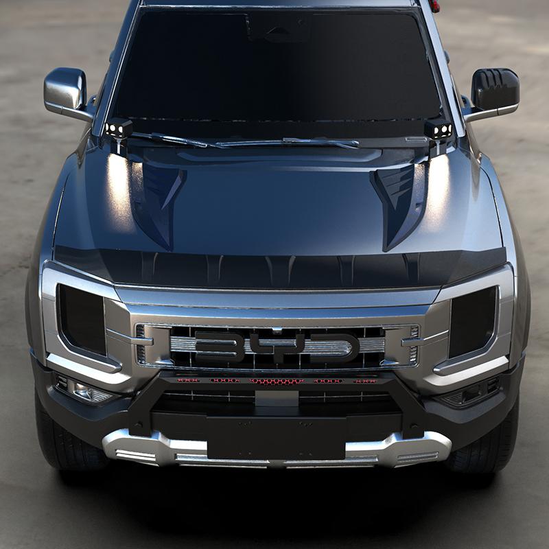 For BYD Shark 6 Hood Shield ABS Material Front Stone Deflector Sand Block Engine Cover Sticker Exterior Upgrade Car Accessories