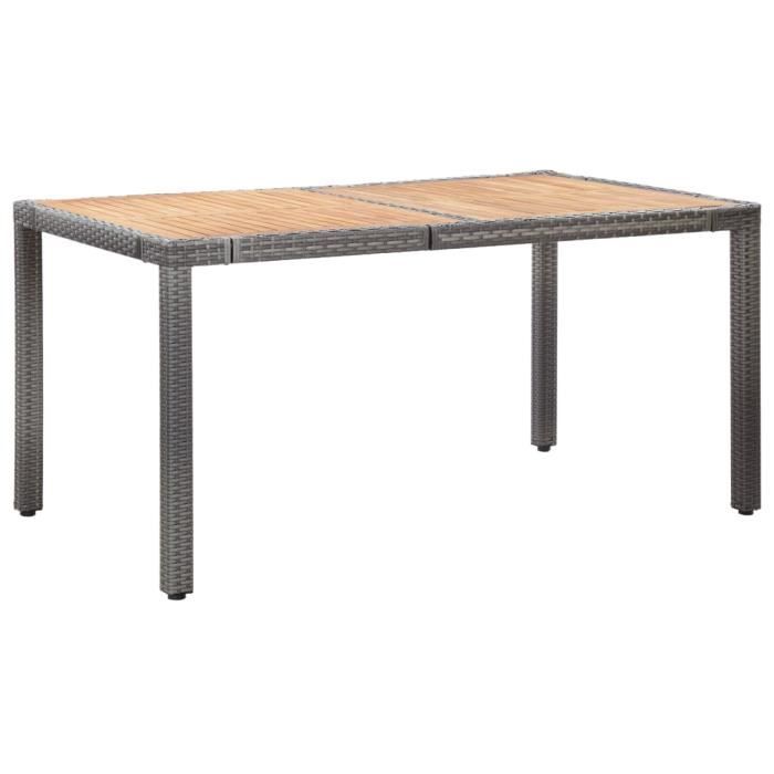 VidaXL Mobilier à dîner de jardin 7pcs et coussins Résine tressée Gris