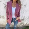 Women's Fashion Solid Color Long-Sleeved Suit Jacket