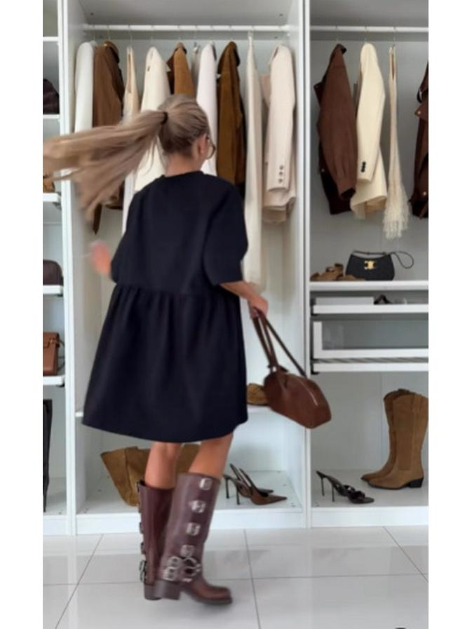 2026 Casual Solid Color Women's Skirt - European & American Spring/Autumn Fashion