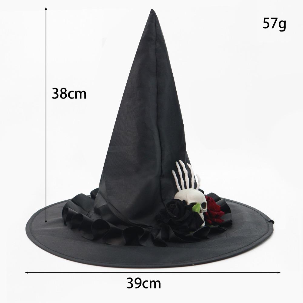 Skeleton Hand Halloween Witch Hats Flower Witch Hat Casual Style Skull Wizard Cap  Night club