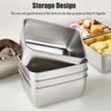 Stainless Steel Food Storage Container with Lid Airtight Lunch Box for Meal