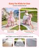 Ride On Horse, Riding Pink Unicorn Toys for Kids, No Battery Required, Smooth Wheels with Anti-Roll Stop Ring, Upgraded Raised Seat, Handles, Pedals,