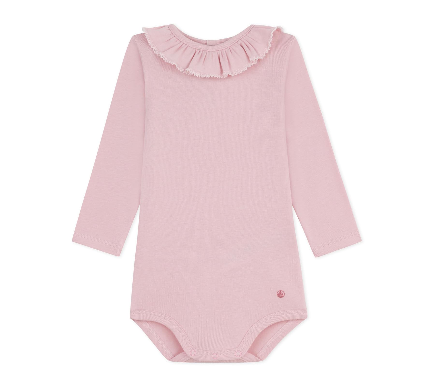 

Petit Bateau Collared Long Sleeve Bodysuit A0EGQ Light Pink 12 Months 74cm
