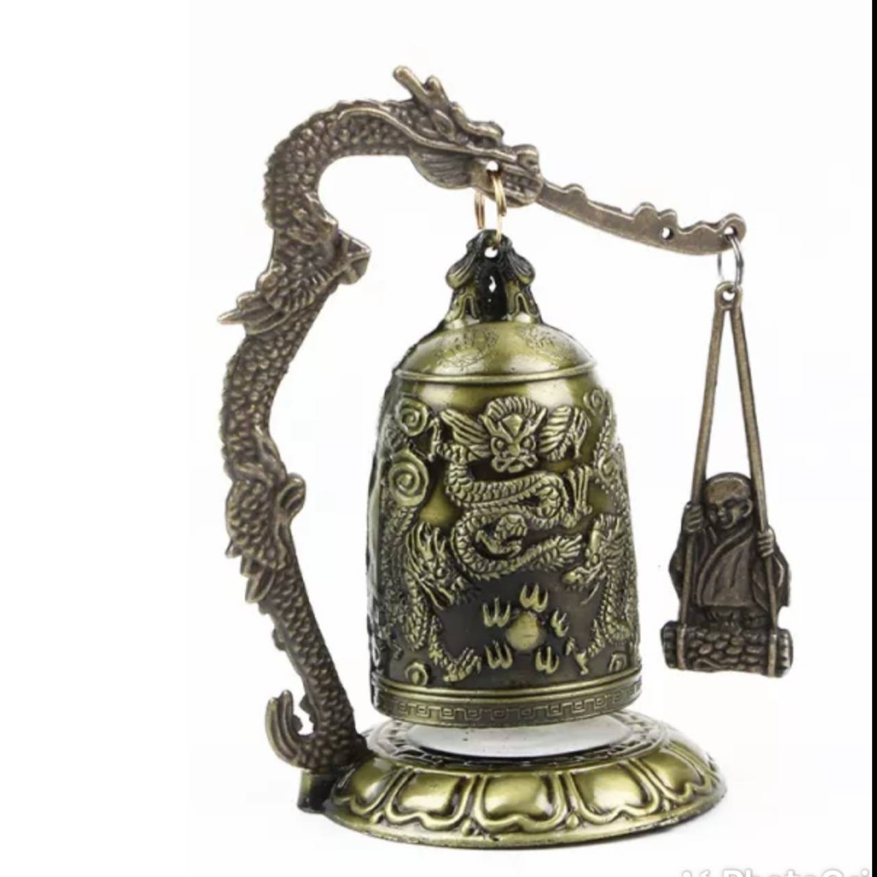 

Металевий дзвін, різьблений дракон, буддійський, удачі, фен-шуй, орнамент, прикраси для дому, фігурки x1
