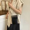 Korean Square Phone Bag Solid color Crossbody Bags Portable Flap Shoulder Purse  Ladie