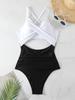 Women’s Sexy Monokini Bathing Suit One-Piece Cut-Out Bikini Swimsuit, Backless Tight-Fit Swimwear