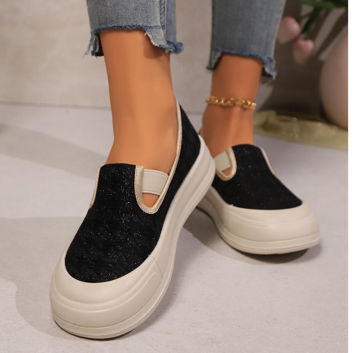 

Старые Пекинские тканевые туфли женские повседневные одинарные туфли парусиновые туфли легкие дышащие тканевые туфли толстая подошва 36 чёрный