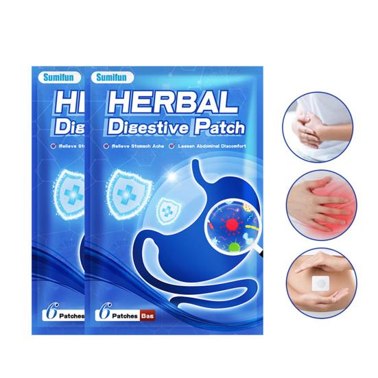 6Pcs/Set Digestive Patch Non-Irritating Relief Pain Medical Thin Herbal Stomach Pain Ultra Plaster Sticker