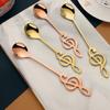 304 Stainless Coffee Stirring Spoon Musical Note Spoon Mug Teaspoons Music Bar Ice Cream Creative Gift Kitchen Tableware