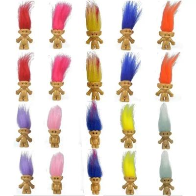 Lot de 10 mini-figurines Trolls (poupées) - Figurines d'action style anime - Cheveux colorés - Collection de figurines - Jouets pour enfants - Cadeau 2025