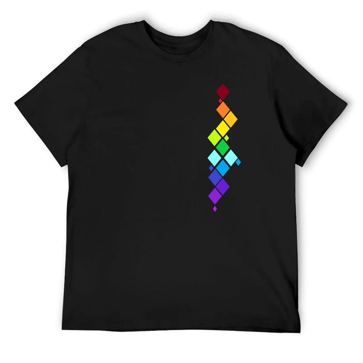 Abstract Diamonds (Rainbow) T-Shirt rapper graphic tees Personalized t-shirt summer clothes men clothings S