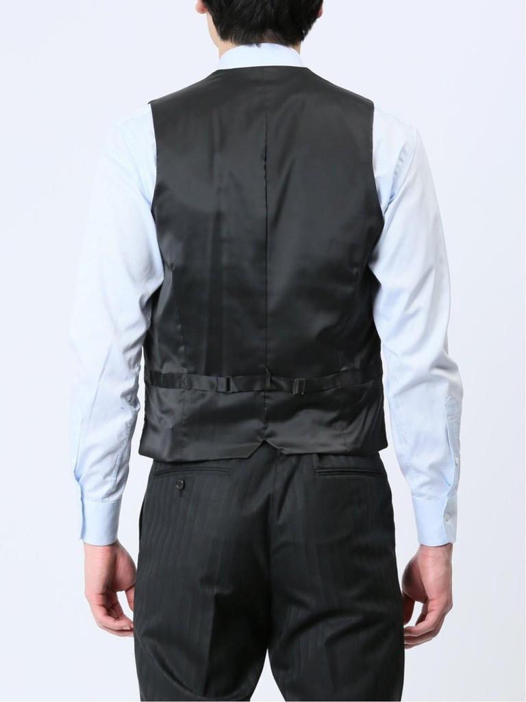 Takakyu Oblekové kalhoty Lesklá vlna Slim 2 3dílný Stínově černý 110011803131433050046 Sada, Směs, Střih, Knoflík, Oblek, Proužek, Černá, Pánské,