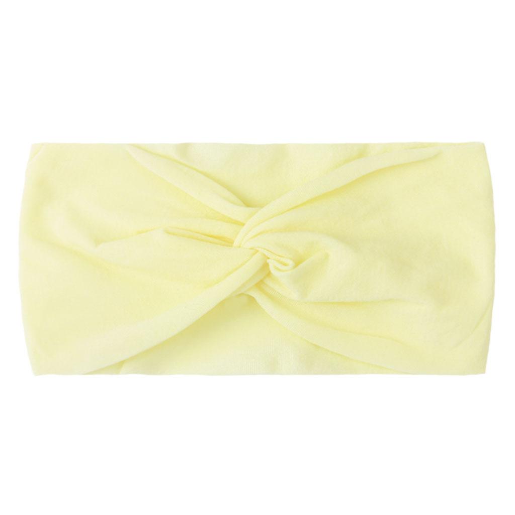 European and American Children's Hair Band Hair Accessories Baby Solid Color Nylon Cross Knotted Girl's Hair Ring Headband