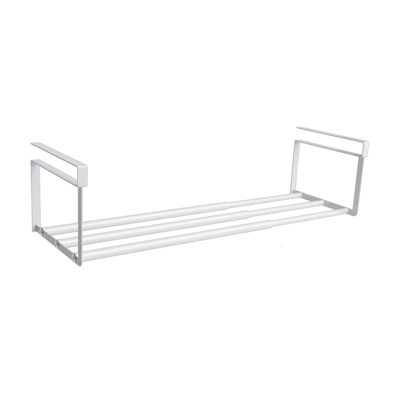 

Under Shelf Rack Storage Rack Under Desk Book Storage Retractable for Cabinet for Wardrobe Cupboard Bookcase білий