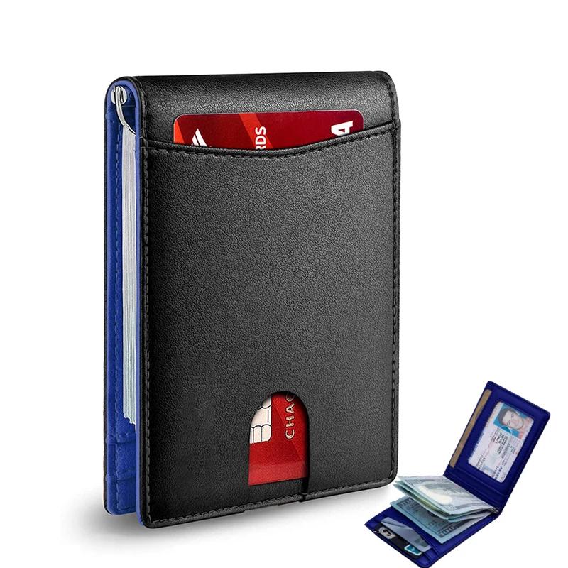Rfid Customized Wallet & Card Holder Carbon Fiber Leather Minimalist Men Wallet Money Bag Personalized Gift Women Wallet Purse