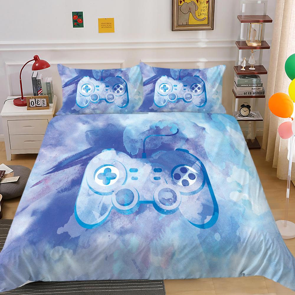 Povlečení s 3D přehrávačem Sada přehozů se vzorem herního automatu v plné velikosti je vhodná pro domácí dekoraci chlapeckého a pánského pokoje pro milovníky her