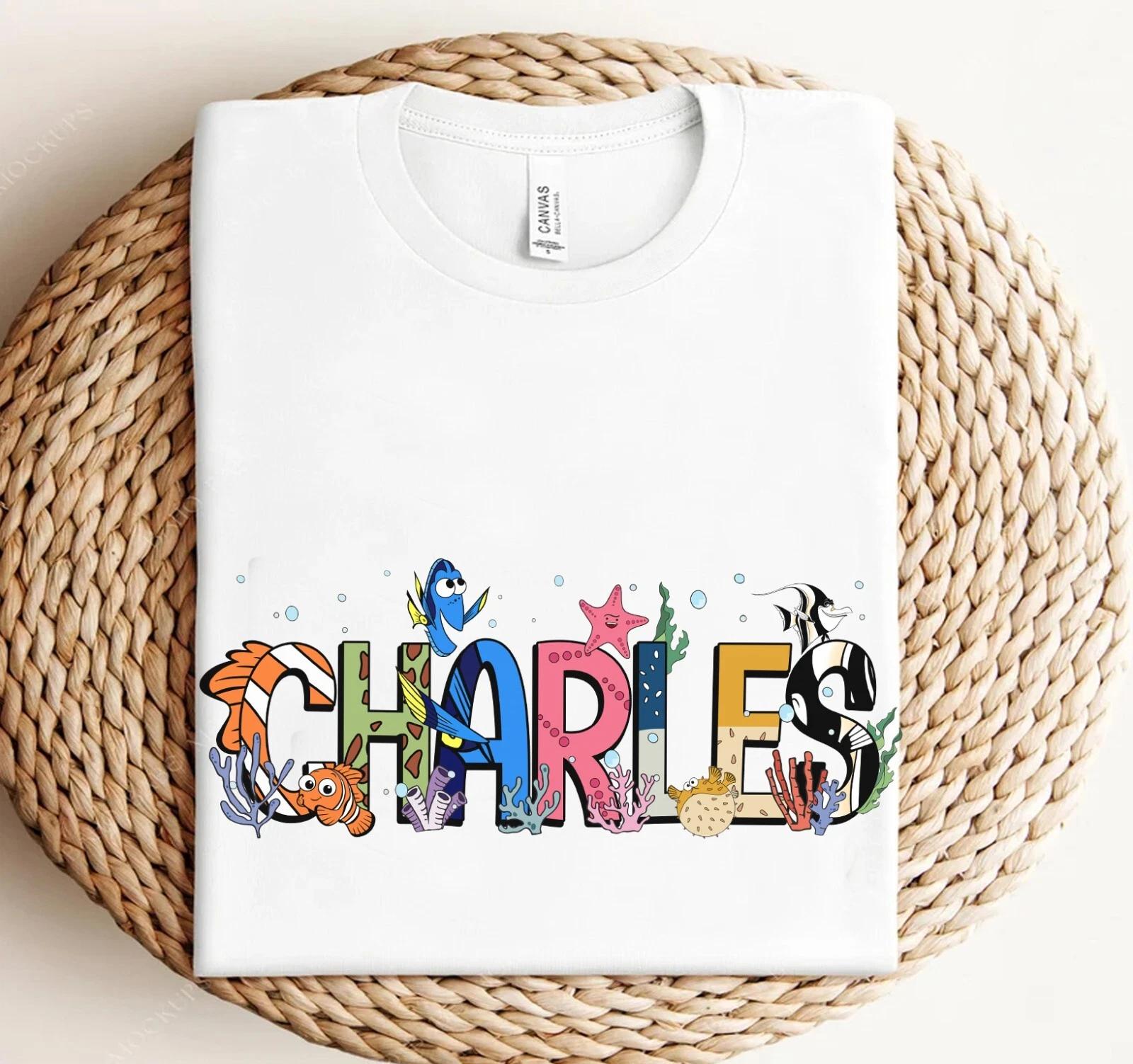 Custom Name Disney Finding Nemo Birthday Theme Unisex Adult Kid Tee 660831 M