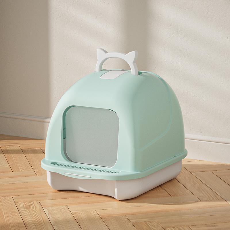 Premium Enclosed Cat Litter Box: Detachable, Oversized, Anti-Splash & Odor-Resistant Cat Bed Toilet