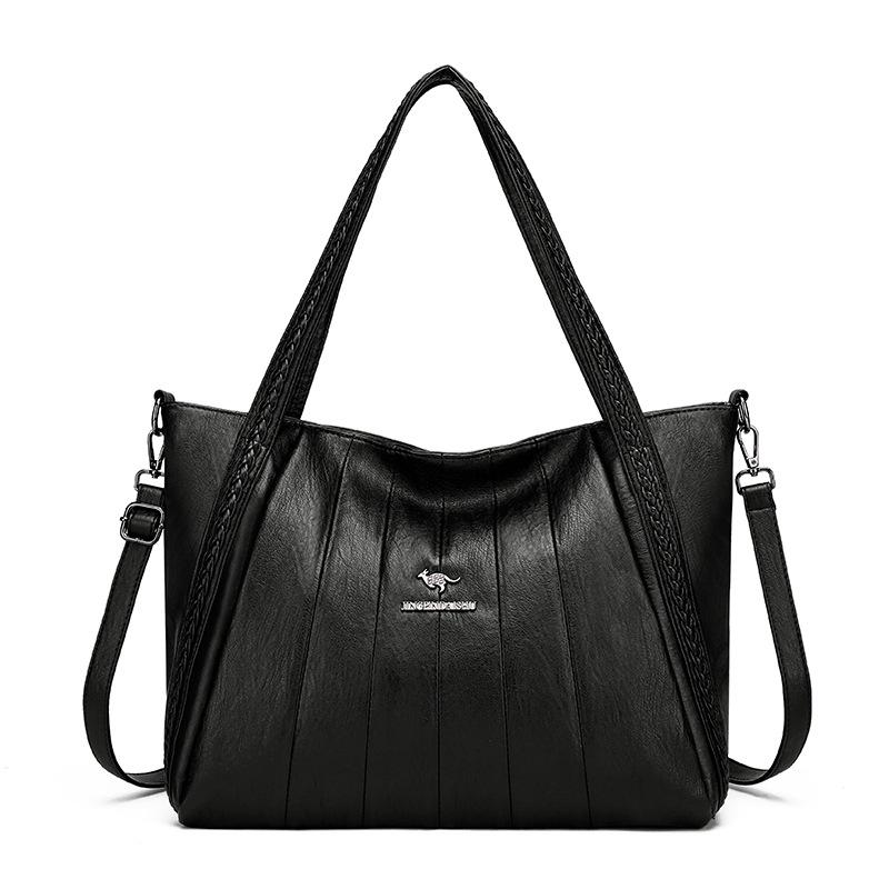 

Сумка-тоут большая, женская сумка, сумка на одно плечо, большая вместимость, модная для женщин, для мамы среднего возраста, сумка под мышкой чёрный