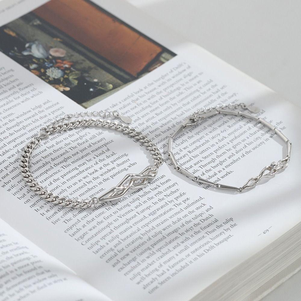 Adjustable Lovers Bracelet Valentine's Day Couple Bangle Fashion Simple Thin Bracelet Female