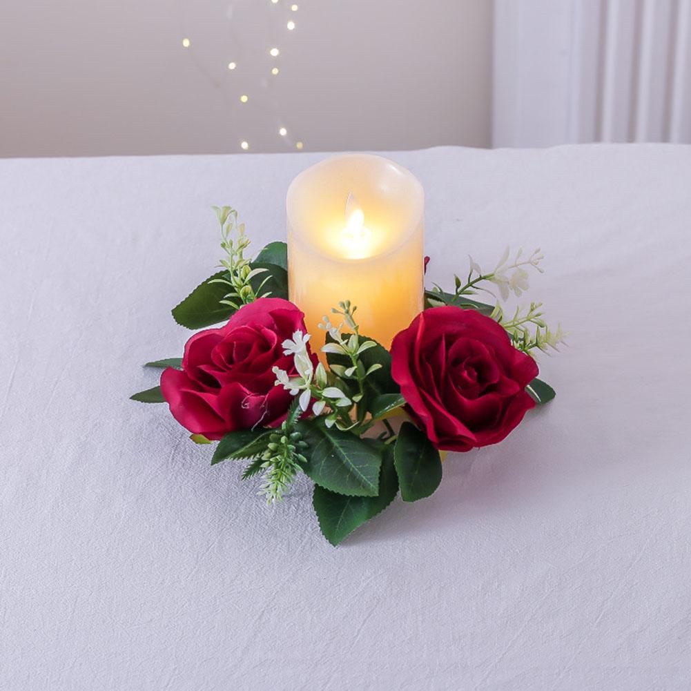 Simulation Rose Simulation Table Candlestick Garland