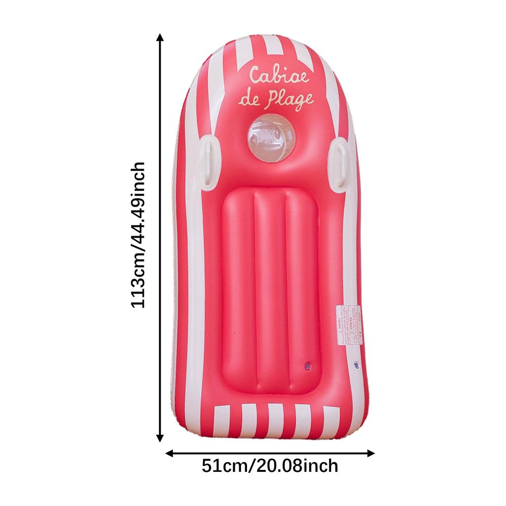 Inflatable Surfboard PVC Surf Body Board with Handles Water Fun Game Accessories for Beach Party Water Entertainment