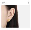 High-End Argyle Titanium Steel Ear Cuffs