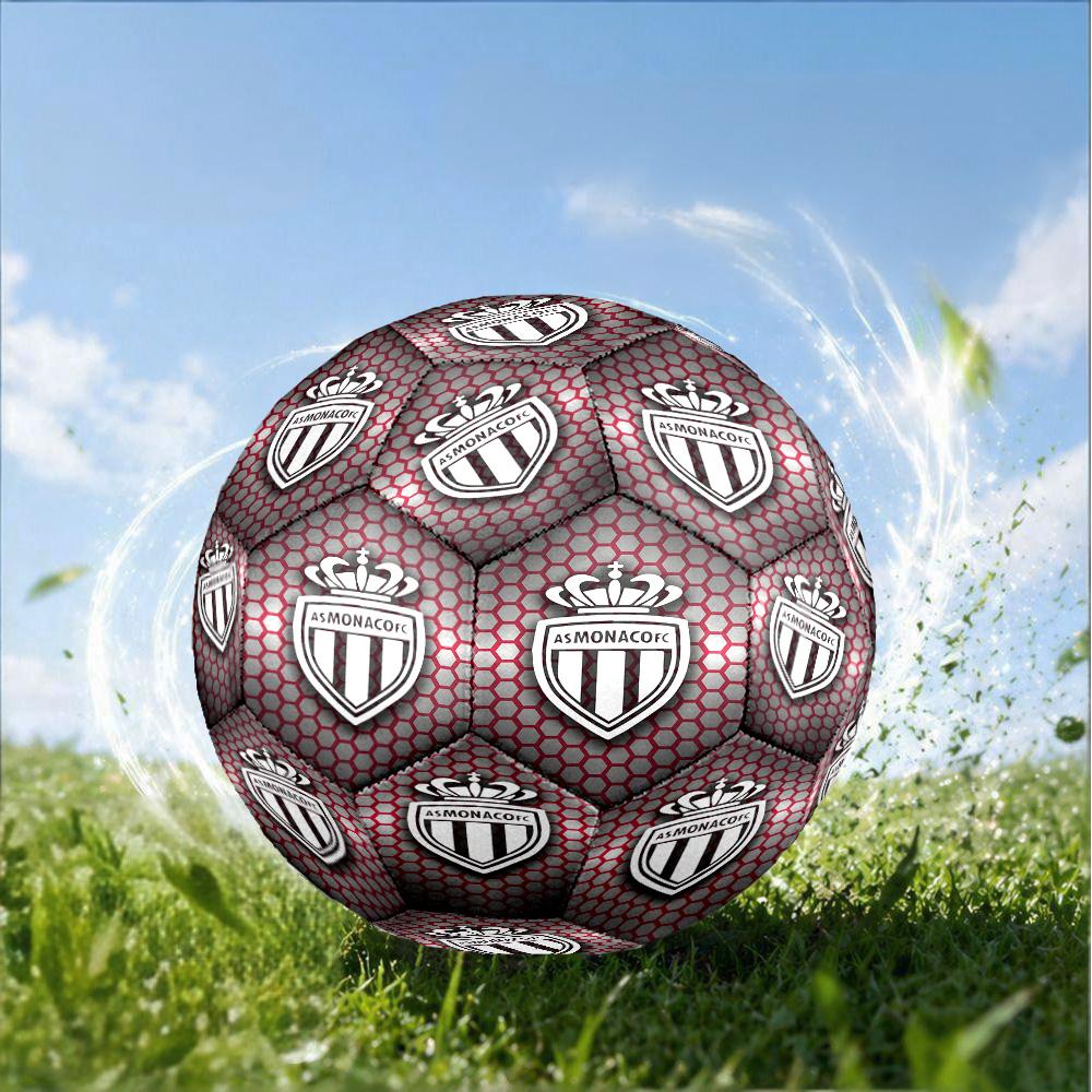 Monaco Football club Printed Size 5 Soccer Balls, High-Quality, Anti-Slip, Protective Football, A Unique Gift , Birthdays, Christmas Gifts