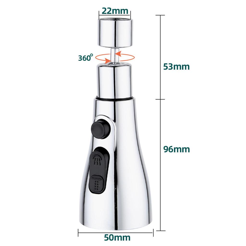 Universal Faucet Aerator 3 Modes Adjustable Replacement Faucet Extender for bathroom and kitchen Sink Toilet Home Accessories