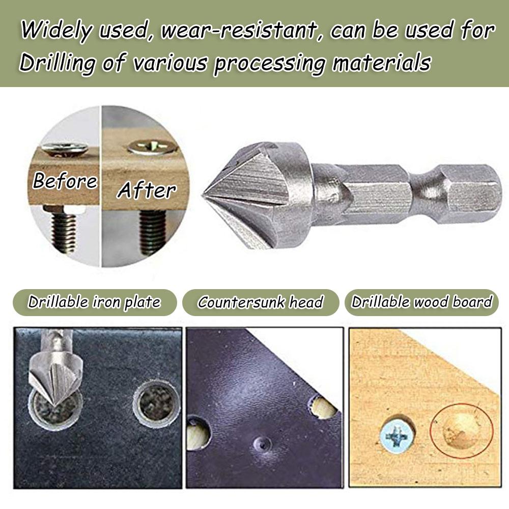 1/3 buc șuruburi de găurit cu șase lame Extractor de miez de metal cu șase lame Înlocuiți burghiul Dispozitivele esențiale de uz casnic funcționează eficient