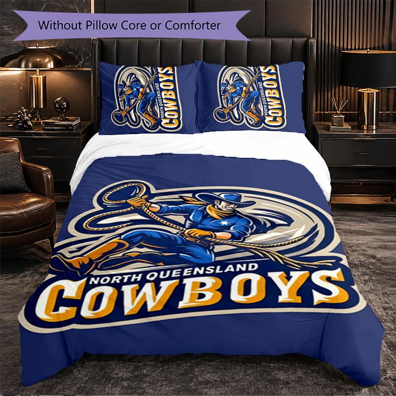 North Queensland Cowboys Muster Mikrofaser 3-teiliges Bettwäsche-Set Dekor Bettbezug-Set Für Schlafzimmer Heimgebrauch