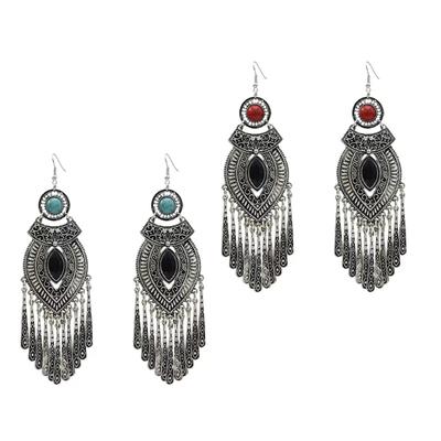 Eleganti Orecchini Pendenti con Lunghe Frange Lega Anallergica Design Leggero Perfetti per Feste e Abbigliamento Quotidiano