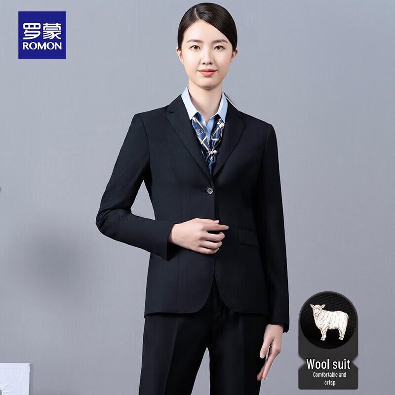 Romon Women s Slim Fit 70% Wool Business Suit Set 195/92