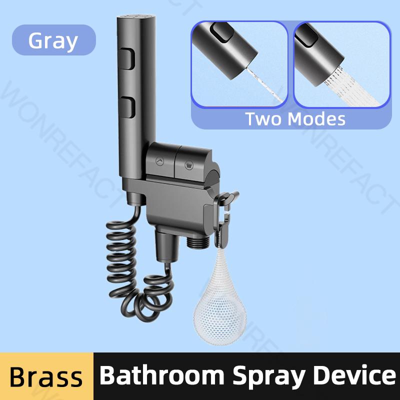 

Brass Bidet Spray Set Hand Bidet Two Way Faucet Bathroom Faucet Toilet Hose Tap Quick Cleaning Toilet companion faucet diverter