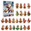 Christmas Chicken Advent Countdown Blind Box Mini Acrylic Pendant Decorative