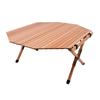 JunKaiWei Portable Octagonal Beech Wood Camping Table