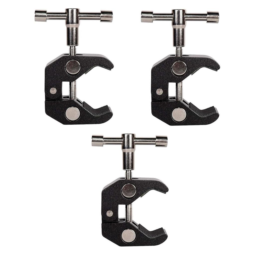 4pcs Aluminum Alloy Magic Arm Super Clamp Crab Big Pliers Clip with 1 4  3 8  Screw Hole for DSLR Camera